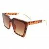 Vendor-unknown JUST IN Gareth Brown Tortoise Square Oversize Cat Eye Sunglasses