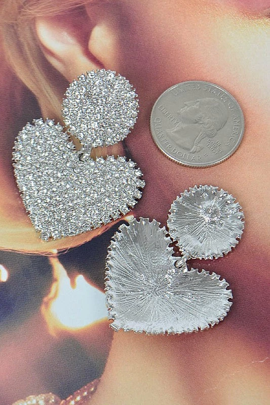 Vendor-unknown Laney Gold Heart Rhinestone Earring