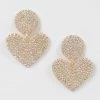 Vendor-unknown Laney Gold Heart Rhinestone Earring