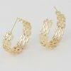 Vendor-unknown Kenza Gold Double Melted Chain Hoop Earrings