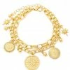 Vendor-unknown Adina Gold Coin Charm Star Bracelet