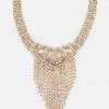 Vendor-unknown Josie Gold Fringe Rhinestone Statement Necklace JUST IN