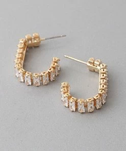 Vendor-unknown Shanna Open Crystal Hoop Earrings JUST IN