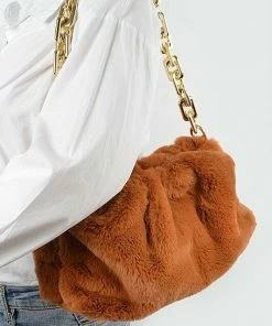 Vendor-unknown Malina Black Faux Fur Crossbody Bag