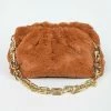 Vendor-unknown JUST IN Malina Camel Faux Fur Crossbody Bag
