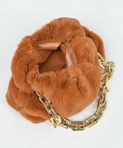 Vendor-unknown Malina Black Faux Fur Crossbody Bag