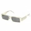 Vendor-unknown Neo Silver Retro Rectangle Sunglasses JUST IN