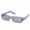 Vendor-unknown Neo Blue Retro Rectangle Sunglasses JUST IN