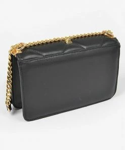 Vendor-unknown JUST IN Andra Camel Quilted Flap Crossbody Bag W/ Oversized Studs