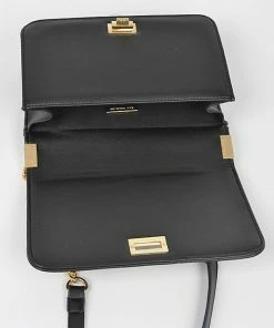 Vendor-unknown Andra Black Quilted Flap Crossbody Bag W/ Oversized Studs JUST IN