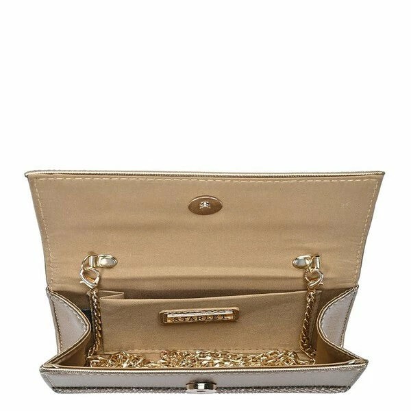 Vendor-unknown Saana Bronze Rhinestone Clutch Bag
