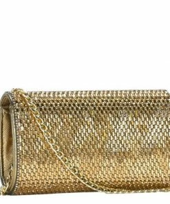 Vendor-unknown Saana Bronze Rhinestone Clutch Bag