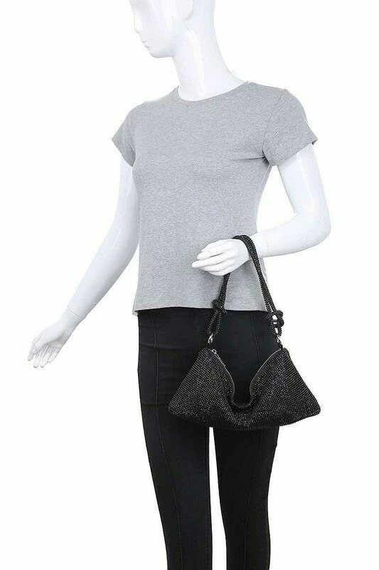 Vendor-unknown Stefani Black Rhinestone Bag