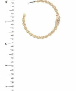 Vendor-unknown JUST IN Ashly Pearl Double Circle Link Hoop Earrings