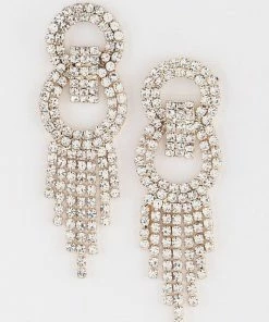 Vendor-unknown Jonni Pavé Circle Drop Rhinestone Earrings JUST IN