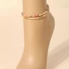 Vendor-unknown Miya Multi Color Three Layered Dainty Beaded Anklet