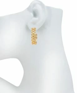 Vendor-unknown Roxie Gold Chain Hoop Earrings ACCESSORIES