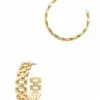 Vendor-unknown Roxie Gold Chain Hoop Earrings ACCESSORIES