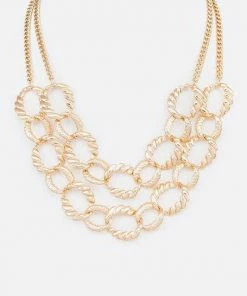 Vendor-unknown JUST IN Cathy Gold Textured Chain Layer Necklace Set