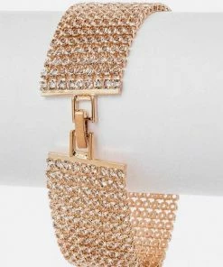 Vendor-unknown Luiza Gold Layered Rhinestone Bracelet