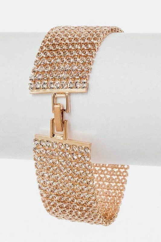 Vendor-unknown Luiza Gold Layered Rhinestone Bracelet