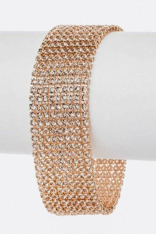 Vendor-unknown Luiza Gold Layered Rhinestone Bracelet