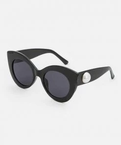 Vendor-unknown Byron Black Iconic Cat Eye Retro Sunglasses