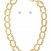 Vendor-unknown Jamie Gold Crystal Anchor Chain Necklace JUST IN