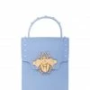 Vendor-unknown JUST IN Stephany Blue Gold Bee Decorated Rectangular Jelly Bag