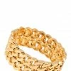 Vendor-unknown Carma Gold Double Line Chain Hinge Bracelet