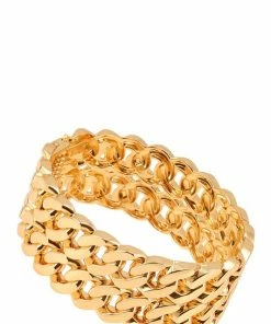 Vendor-unknown Carma Gold Double Line Chain Hinge Bracelet