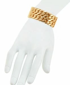 Vendor-unknown Carma Gold Double Line Chain Hinge Bracelet