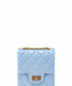 Vendor-unknown JUST IN Eddy Blue Diamond Quilted Pattern Square Small Jelly Bag