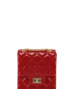 Vendor-unknown JUST IN Eddy Red Diamond Quilted Pattern Square Small Jelly Bag