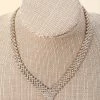 Vendor-unknown Austin Pave Rhinestone Chain Triangle Necklace