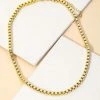 Vendor-unknown ACCESSORIES Mika Square Box Chain Necklace