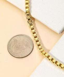 Vendor-unknown ACCESSORIES Mika Square Box Chain Necklace