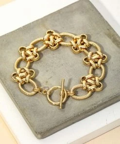 Vendor-unknown Teena Gold Toggle Chain Link Bracelet JUST IN
