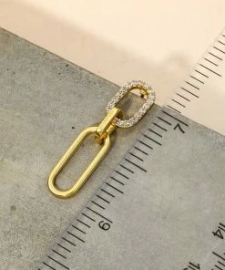 Vendor-unknown Adam Oval Chain Link Dangle Earrings