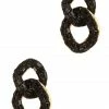 Vendor-unknown Catherine Black Textured Twist Linked Earrings JUST IN