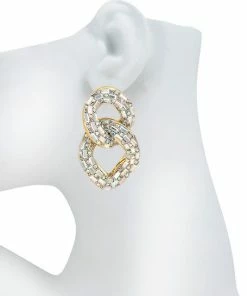 Vendor-unknown Catherine Sapphire Blue Textured Twist Linked Earrings