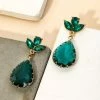 Vendor-unknown ACCESSORIES Sugar Emerald Crystal Teardrop Earrings