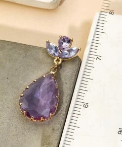 Vendor-unknown ACCESSORIES Sugar Emerald Crystal Teardrop Earrings