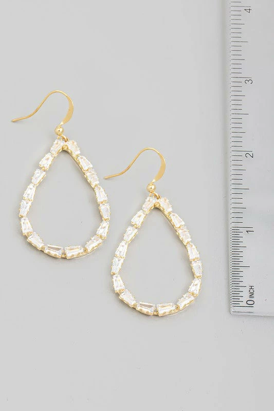 Vendor-unknown JUST IN Elijah Rhinestone Teardrop Cutout Earrings