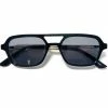 Vendor-unknown JUST IN Indiya Black Retro Aviator Sunglasses