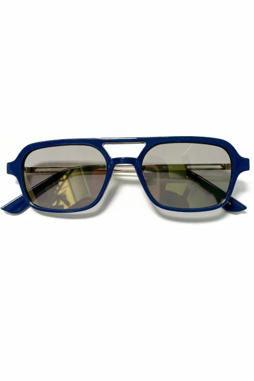 Vendor-unknown JUST IN Indiya Dark Blue Retro Aviator Sunglasses