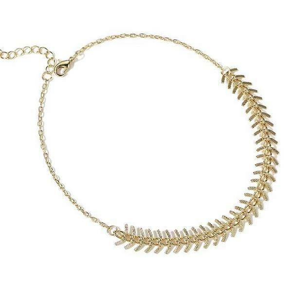 Vendor-unknown JUST IN Meggie Golden Simple Tassel Choker Necklace