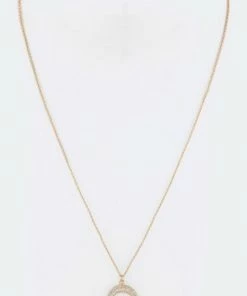 Vendor-unknown Kira Golden Crystal Reverse Horn Necklace JUST IN