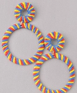 Vendor-unknown ACCESSORIES Missy Multi Color Double Circle Earrings