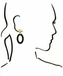 Vendor-unknown Treena White Golden Wrapped In Thread Dangle Earrings ACCESSORIES